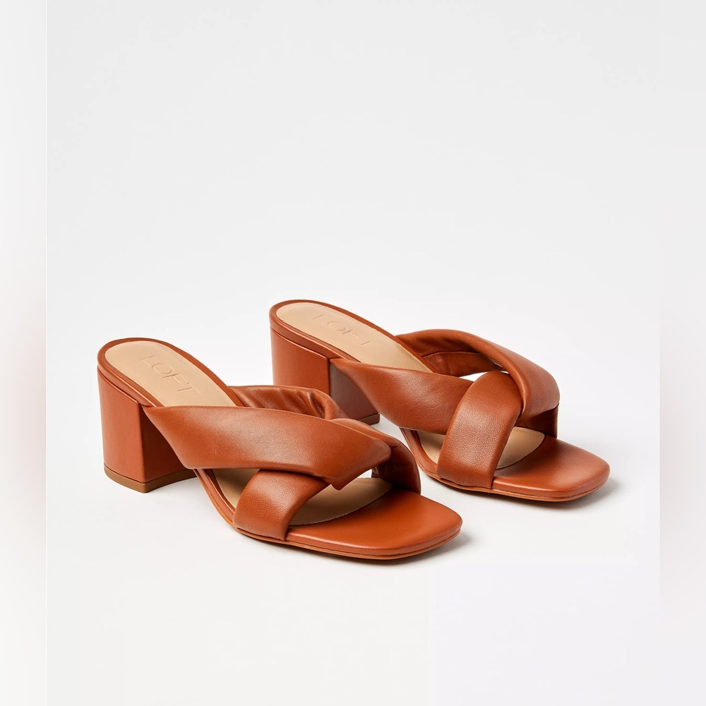 Twist Leather Mules. Size 9. Never Worn.